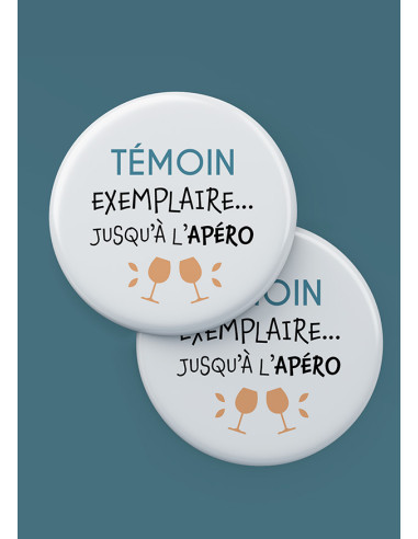 Badge témoin mariage