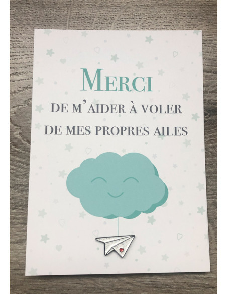 Carte Merci Maîtresse personnalisable - Nounou / ATSEM / AESH