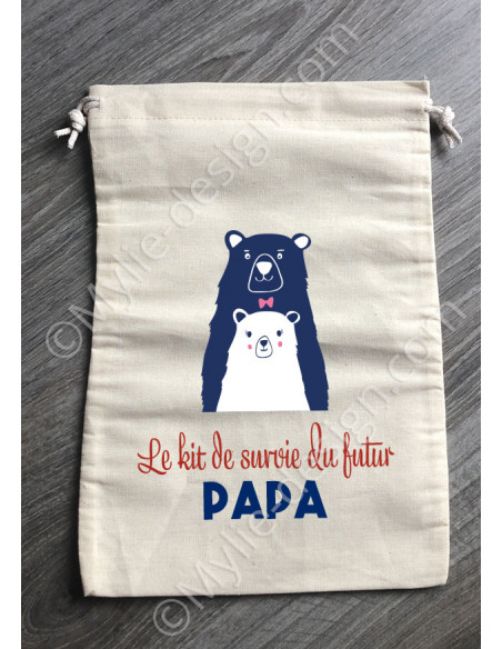 Kit de survie du futur papa Pochon personnalisé pour futur papa Cadeau  super papa cadeau de naissance -  France