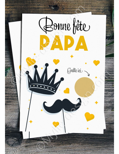 Carte A Gratter Bonne Fete Papa